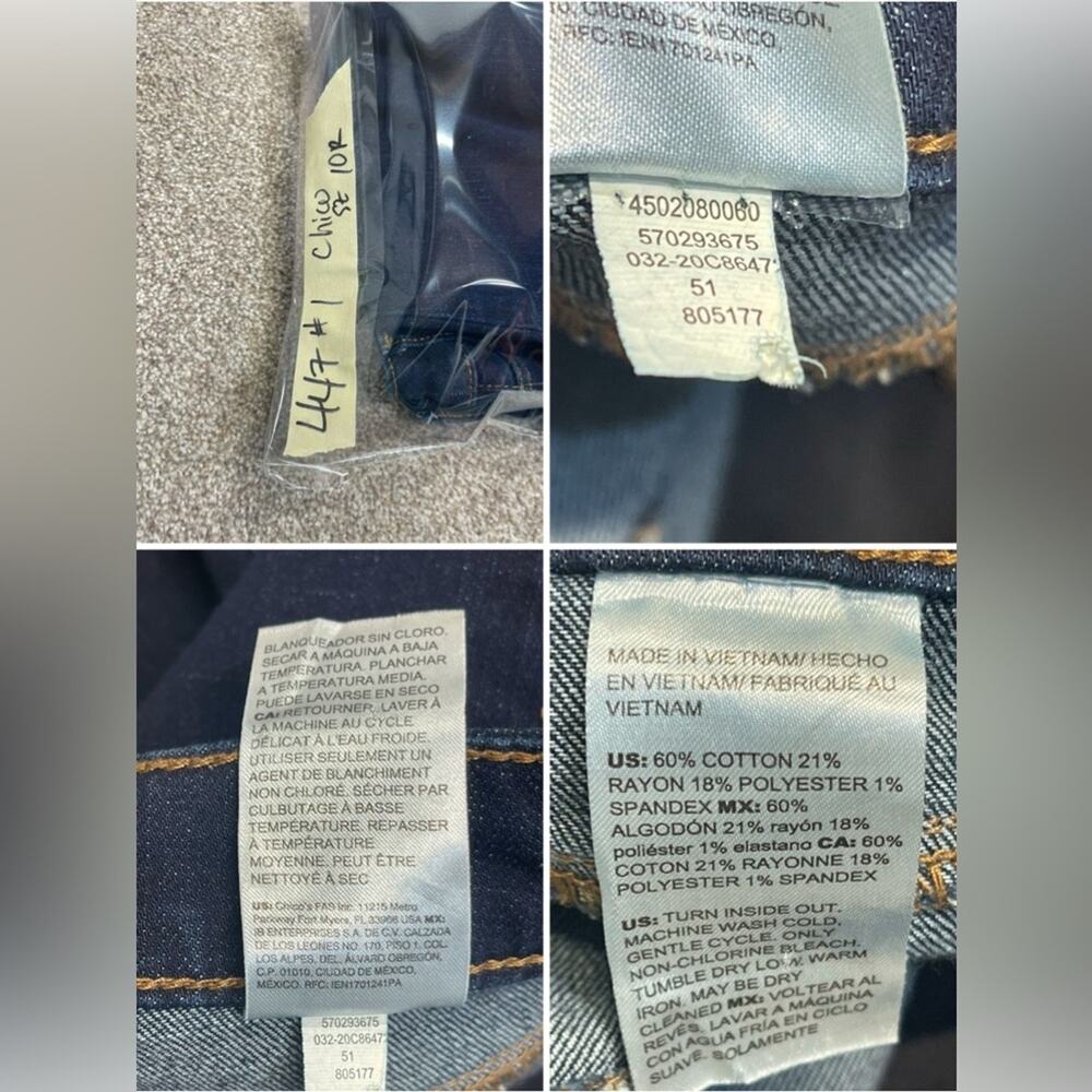 premium petite Chicos so slimming girlfriend straight leg high rise jeans 10R - Picture 6 of 14